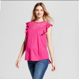 Pink burnout Ingrid & Isabel Maternity Top XL